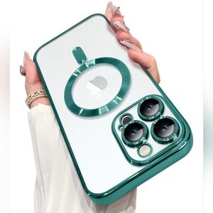 Teal Green Magnetic Case Made for iPhone 16 Pro [Built-in Camera Lens Protector]